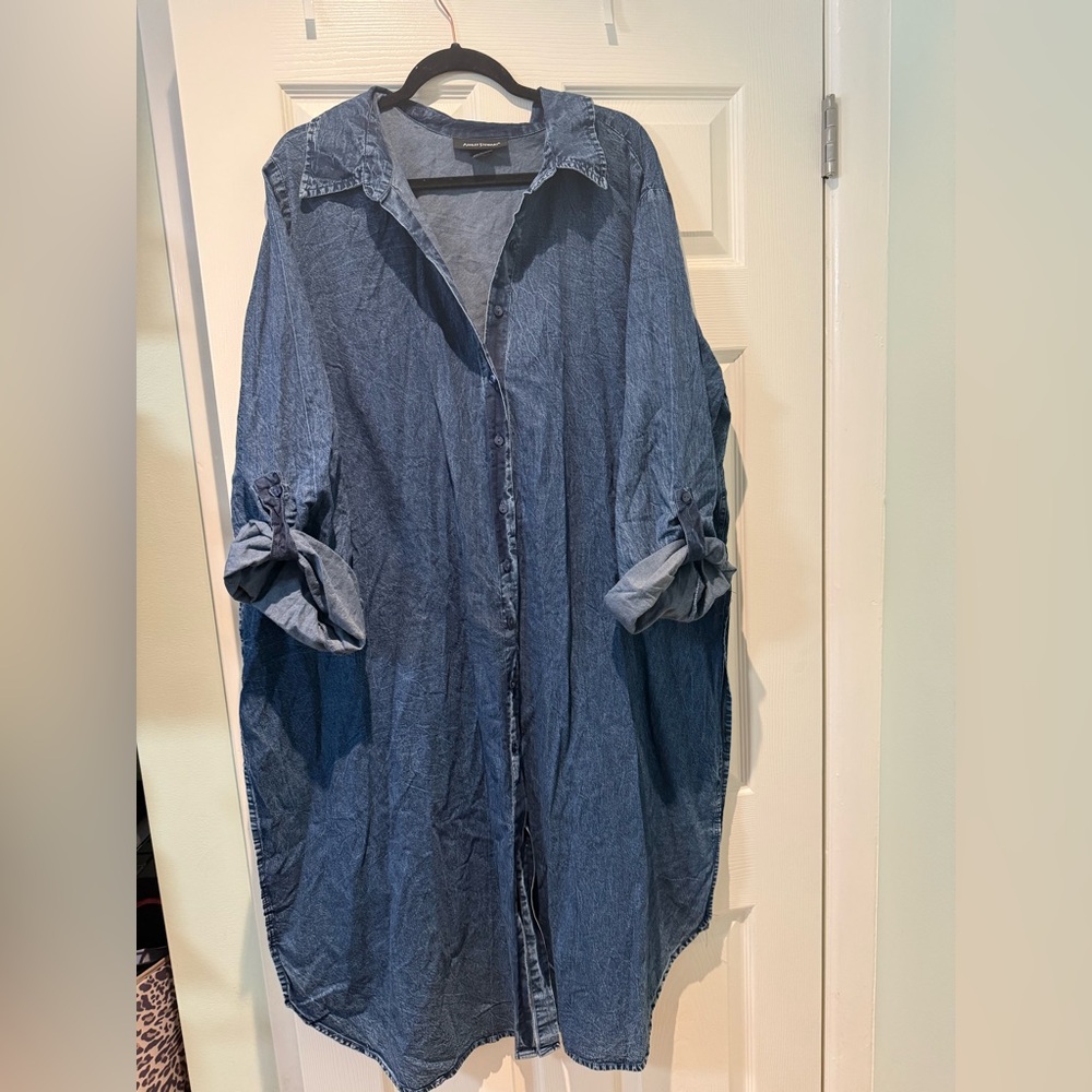 Denim Blue Shirt Dress